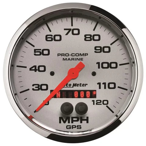 Autometer 5" 0-120 MPH Speedometer Gauge Marine Chrome ULTRA-LITE | Universal (200646-35)