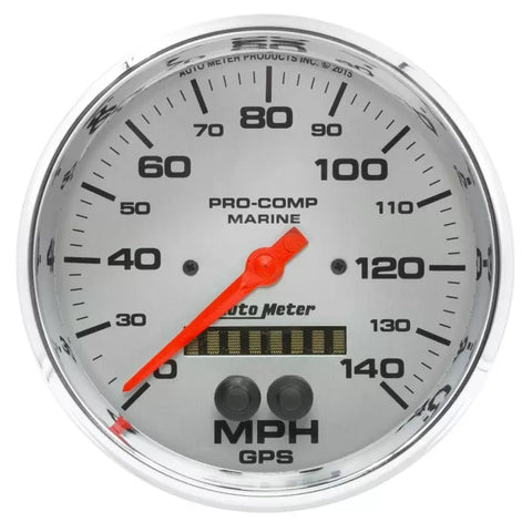 Autometer 5" 0-140 MPH Speedometer Gauge Marine Chrome ULTRA-LITE | Universal (200647-35)
