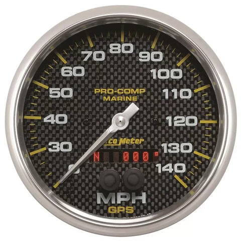 Autometer 5" 0-140 MPH Speedometer Gauge Marine Carbon Fiber | Universal (200647-40)