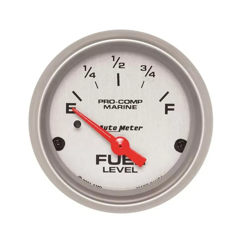 Autometer 2-1/16" 240-33 Ω Fuel Level Gauge Marine Silver | Universal (200760-33)