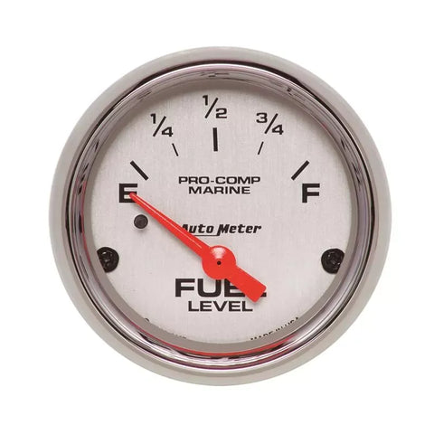 Autometer 2-1/16" 240-33 Ω Fuel Level Gauge Marine Chrome | Universal (200760-35)