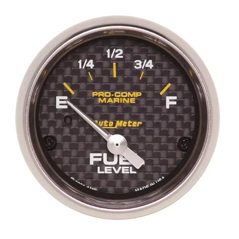 Autometer 2-1/16" 240-33 Ω Fuel Level Gauge Marine Carbon Fiber | Universal (200760-40)