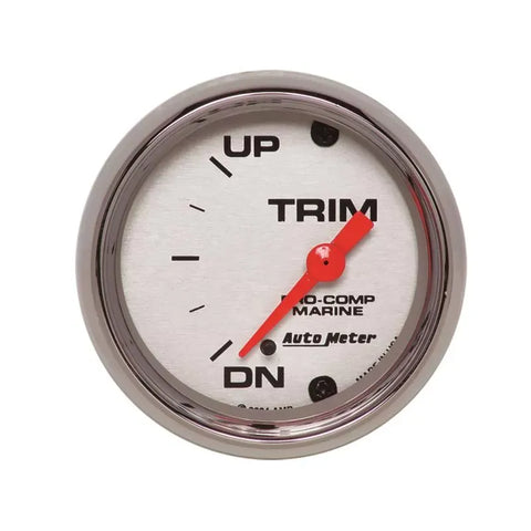 Autometer 2-1/16" UP/DOWN Trim Level Gauge Marine Chrome ULTRA-LITE | Universal (200766-35)