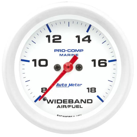 Autometer 2-5/8" ANALOG 8:1-18:1 AFR Air/Fuel Ratio-Wideband Gauge Marine White | Universal (200870)