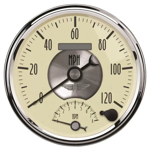 Autometer 5" 8K RPM/120 MPH Tachometer/Speedometer Gauge Prestige Antique Ivory | Universal (2090)