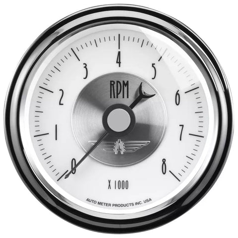 Autometer 3-3/8" 0-8000 RPM Tachometer Gauge Prestige Pearl | Universal (2098)