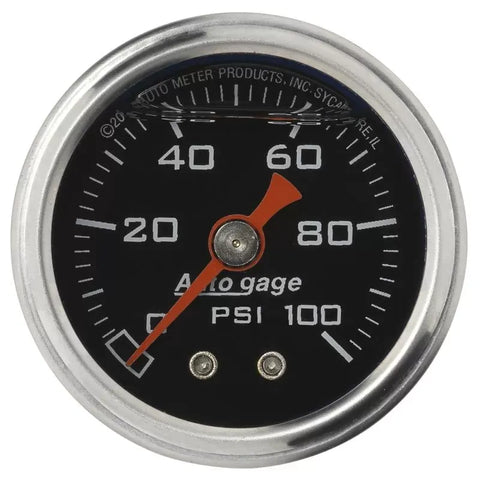 Autometer 1-1/2" 0-100 PSI Pressure Gauge Black | Universal (2174)