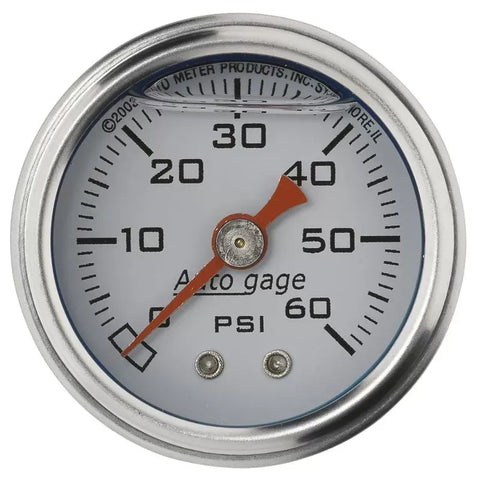 Autometer 1-1/2" 0-60 PSI Pressure Gauge White | Universal (2176)