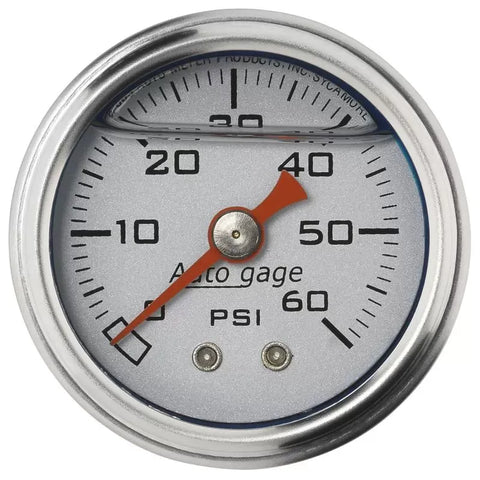 Autometer 1-1/2" 0-60 PSI Press Gauge Silver | Universal (2179)