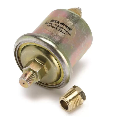 Autometer 1/8" NPT MALE 0-80PSI Oil Pressure Sensor | Universal (2241)