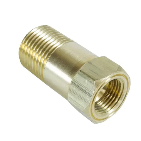 Autometer 1/2-1/16" NPT MALE Extension Adapter Fitting Brass | Universal (2270)