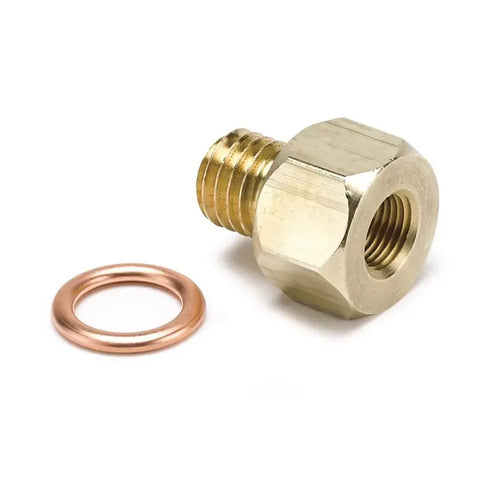 Autometer M12X1.75 MALE TO 1/8" NPTF FEMALE Adapter Fitting Brass | Universal (2278)