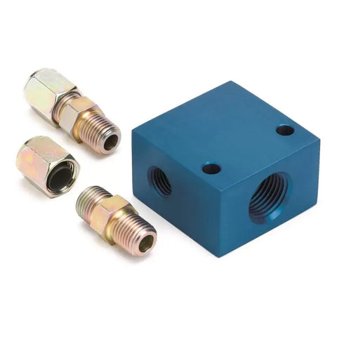 Autometer Transmission Line 3/8" OD TUBING to 1/2-1/16" NPTF Adapter Fitting | Universal (2286)