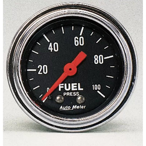 Autometer 2-1/16" 0-100 PSI Fuel Pressure Gauge Traditional Chrome | Universal (2412)
