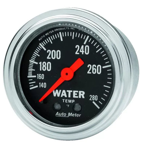 Autometer 2-1/16" 140-280 °F Water Temperature Gauge Traditional Chrome | Universal (2431)