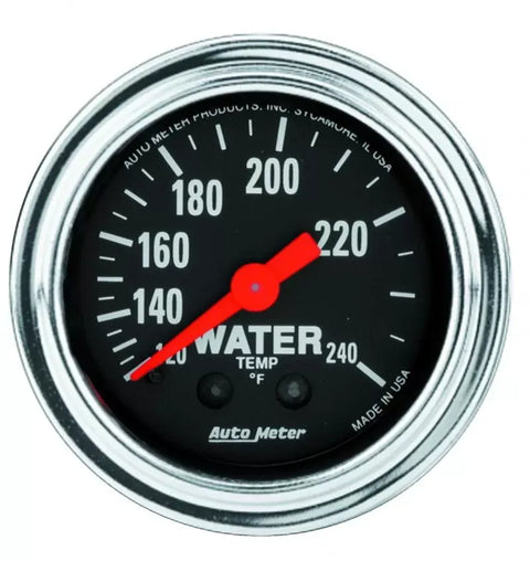 Autometer 2-1/16" 120-240 °F Water Temperature Gauge Traditional Chrome | Universal (2433)