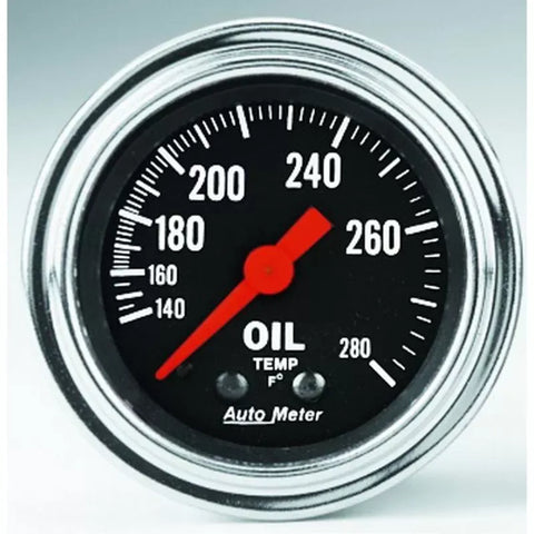 Autometer 2-1/16" 140-280 °F Oil Temperature Gauge Traditional Chrome | Universal (2441)