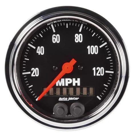Autometer 3-3/8" 0-140 MPH Speedometer Gauge Traditional Chrome | Universal (2480)