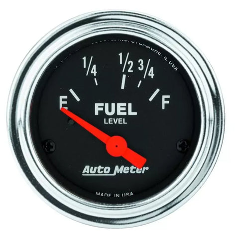 Autometer 2-1/16" 16-158 Ω Fuel Level Gauge Traditional Chrome | Universal (2518)