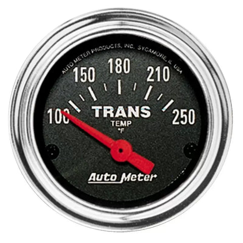 Autometer 2-1/16" 100-250 °F Transmission Temp Gauge Traditional Chrome | Universal (2552)