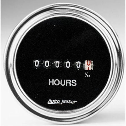 Autometer 2-1/16" TRADITIONAL Chrome-Hourmeter Gauge | Universal (2587)
