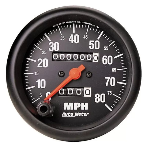 Autometer 3-3/8" 0-80 MPH Speedometer Gauge Z-SERIES | Universal (2690)