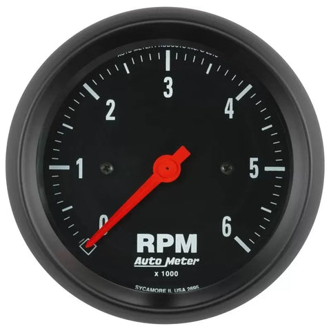 Autometer 3-3/8" 0-6000 RPM Tachometer Gauge Z-SERIES | Universal (2695)