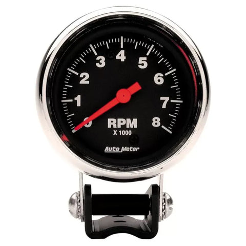 Autometer 2-5/8" 0-8000 RPM Pedestal Tachometer Gauge Traditional Chrome | Universal (2893)