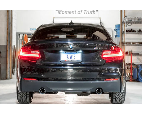 AWE Touring Edition Axle-back Exhaust for BMW F22 M235i / M240i - Chrome Silver Tips (90mm) (3010-32028)
