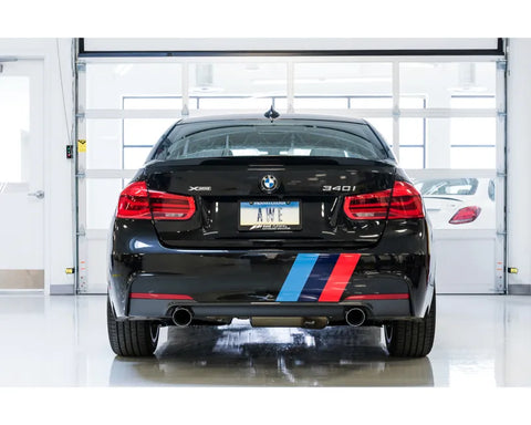 AWE Touring Edition Axle Back Exhaust for BMW F3X 340i / 440i - Chrome Silver Tips (90mm) (3010-32032)