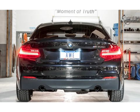 AWE Touring Edition Axle-back Exhaust for BMW F22 M235i / M240i - Diamond Black Tips (102mm) (3010-33034)