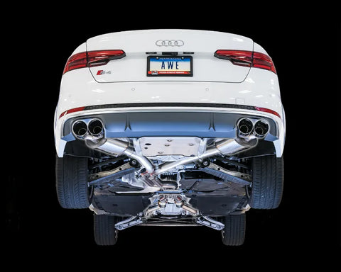AWE Touring Edition Exhaust for Audi B9 S4 - Chrome Silver 102mm Tips (3010-42056)
