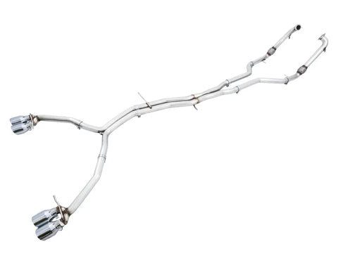 AWE Track Edition Exhaust for Audi B9 S5 Coupe - Chrome Silver 102mm Tips (3010-42064)