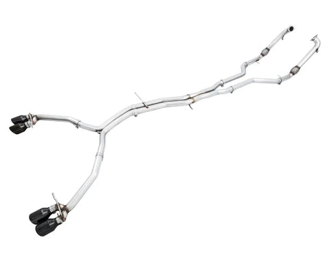 AWE Track Edition Exhaust for Audi B9 S5 Coupe - Diamond Black 102mm Tips (3010-43058)