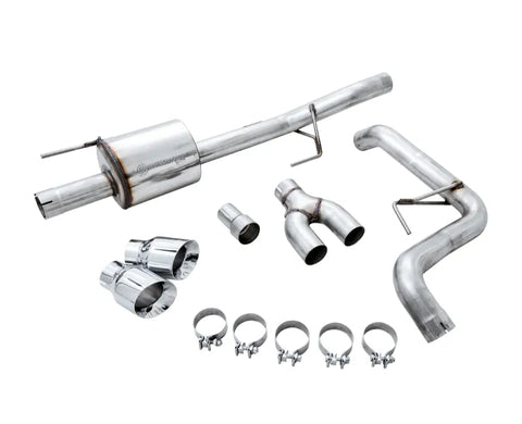AWE 0FG Single Exit Exhaust for '15-'20 F-150 - 4.5" Chrome Silver Tips (3015-22066)