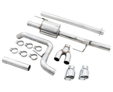 AWE 0FG Dual Side Exit Exhaust for '21+ Ford F-150 - 4.5" Chrome Silver Tips (3015-22067)