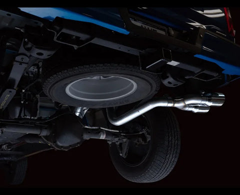 AWE 0FG Dual Side Exit Exhaust for '21+ Ford F-150 - 4.5" Chrome Silver Tips (3015-22067)
