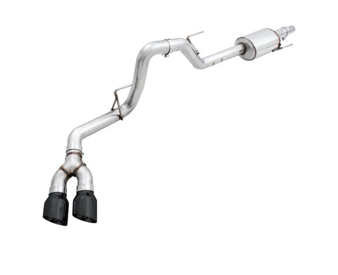 AWE 0FG Single Exit Exhaust for '15-'20 F-150 - 4.5" Diamond Black Tips (3015-23058)