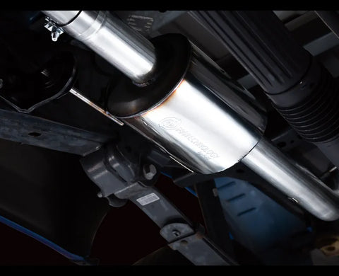 AWE 0FG Dual Side Exit Exhaust for '21+ Ford F-150 - 4.5" Diamond Black Tips (3015-23059)