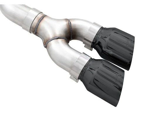 AWE 0FG Dual Side Exit Exhaust for '21+ Ford F-150 - 4.5" Diamond Black Tips (3015-23059)