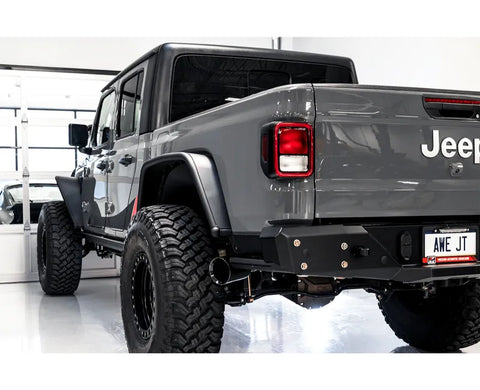 AWE Tread Edition Catback Single-Side Exhaust for Jeep JT 3.6L - Diamond Black Tip (3015-23103)