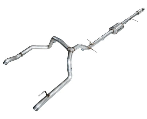 AWE 0FG Catback Split Rear Exit Exhaust for 4th Gen Silverado/Sierra 1500 5.3L (With Bumper Cutouts) - OE Tips (3015-31200)