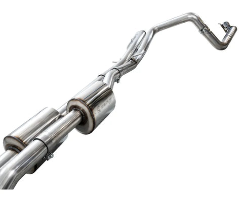 AWE 0FG Catback Split Rear Exit Exhaust for 4th Gen Silverado/Sierra 1500 6.2L (With Bumper Cutouts) - OE Tips (3015-31202)