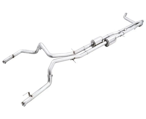 AWE 0FG Catback Exhaust for Silverado ZR2/Sierra AT4X - Dual Bashguard (no tips) (3015-31972)