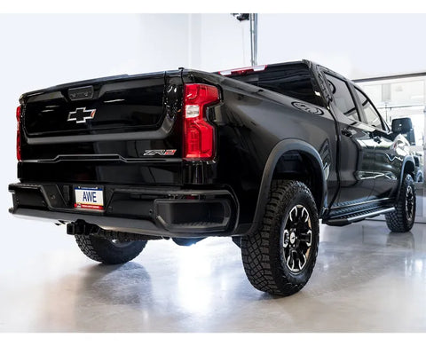 AWE 0FG Catback Exhaust for Silverado ZR2/Sierra AT4X - Dual Bashguard (no tips) (3015-31972)
