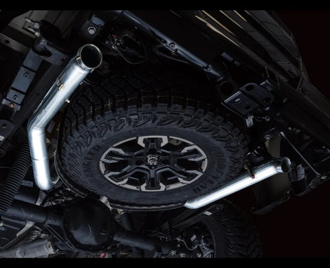 AWE 0FG Catback Exhaust for Silverado ZR2/Sierra AT4X - Dual Bashguard (no tips) (3015-31972)