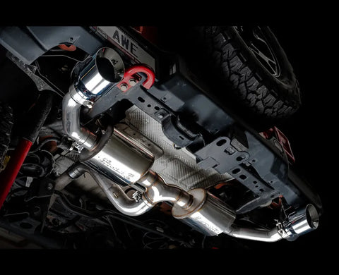 AWE Tread Edition Axleback Dual Exhaust for Jeep JL/JLU 3.6L/2.0T - Chrome Silver Tips (3015-32001)