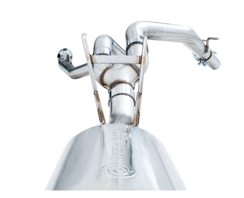 AWE 0FG Dual Rear Exit Catback Exhaust for 4th Gen RAM 1500 5.7L (with bumper cutouts) - Chrome Silver Tips (3015-32002)