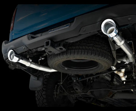 AWE 0FG Dual Rear Exit Catback Exhaust for 4th Gen RAM 1500 5.7L (with bumper cutouts) - Chrome Silver Tips (3015-32002)