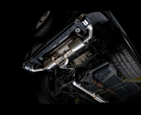 AWE Tread Edition Axleback Dual Exhaust for Jeep JK/JKU 3.6L - Chrome Silver Tips (3015-32003)